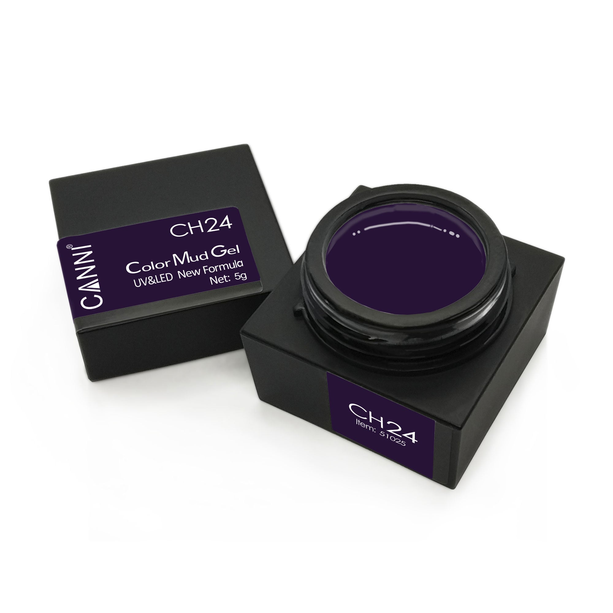 Уцінка! Кольоровий мус-гель Canni Color Mud Gel CH24 фіолетовий, 5 г